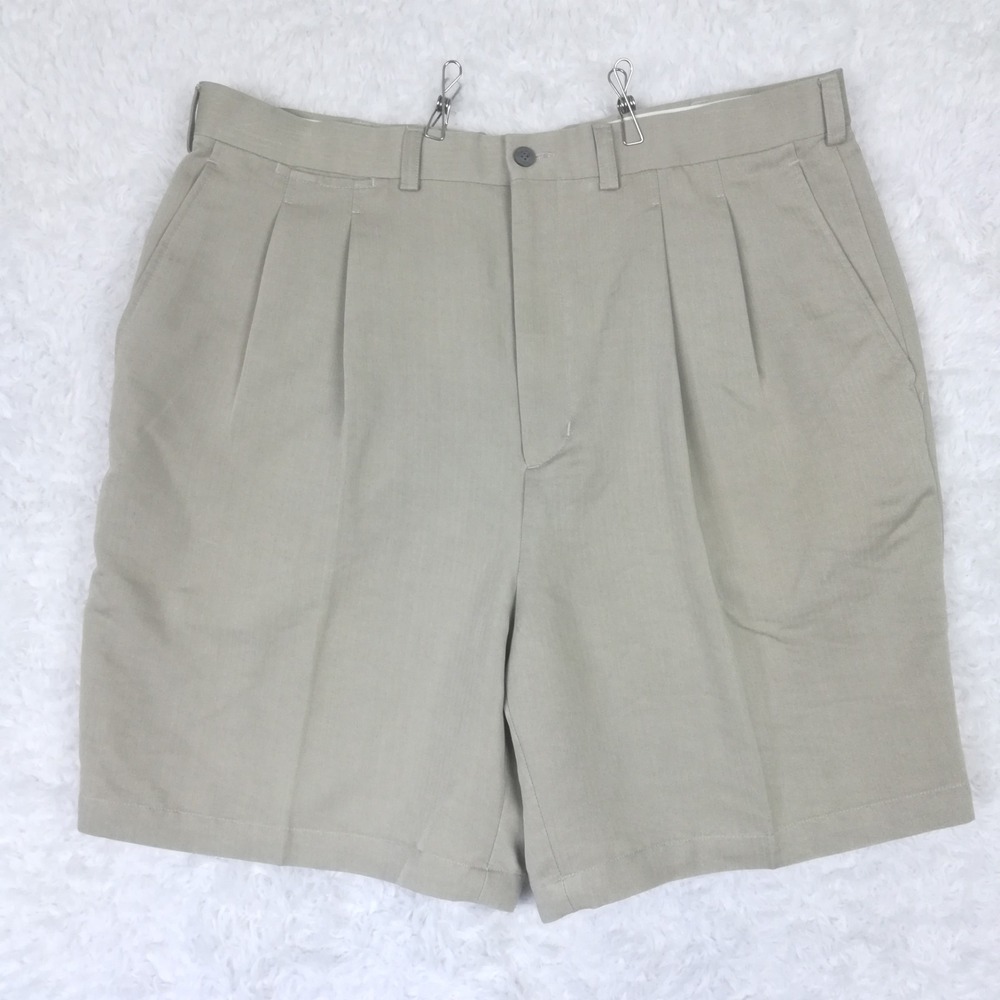 PING Mens Shorts Golf Pleated Front Beige Classic Performance Lightweight 38